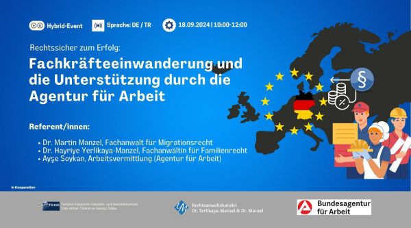 zur Veranstaltung TD-IHK Hybrid-Event: Das neue Fachkräfteeinwanderungsgesetz und die vielfältigen Dienstleistungen der Agentur für Arbeit